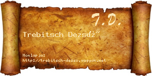 Trebitsch Dezső névjegykártya